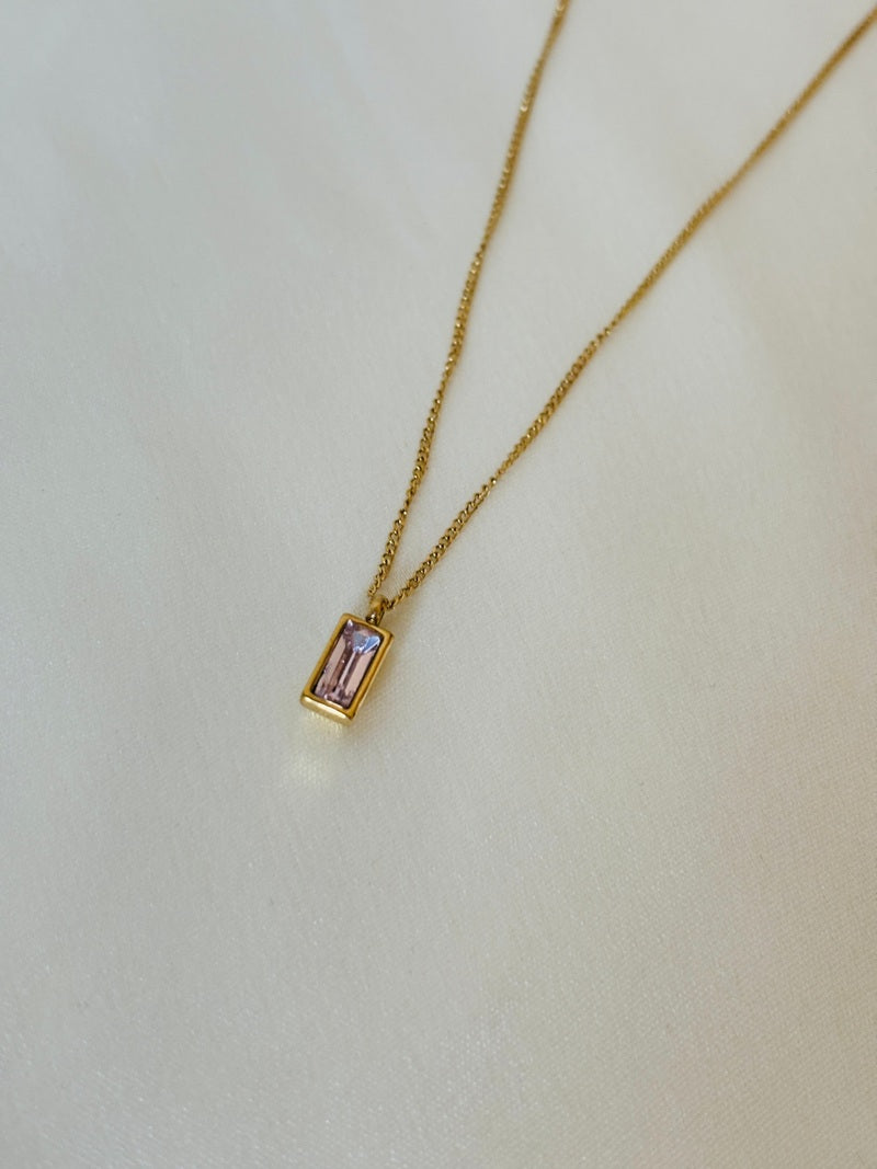 Pink Bar Necklace
