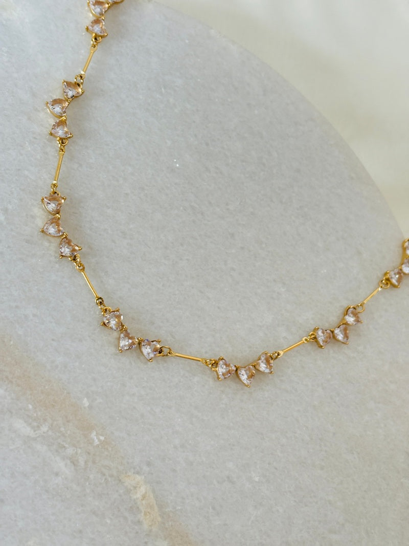 Quincy Heart Solitaire Necklace