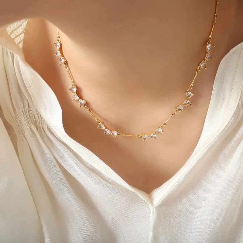 Quincy Heart Solitaire Necklace