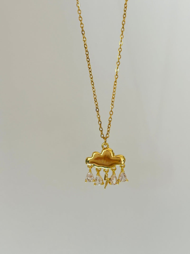 Rain Cloud Charm Necklace