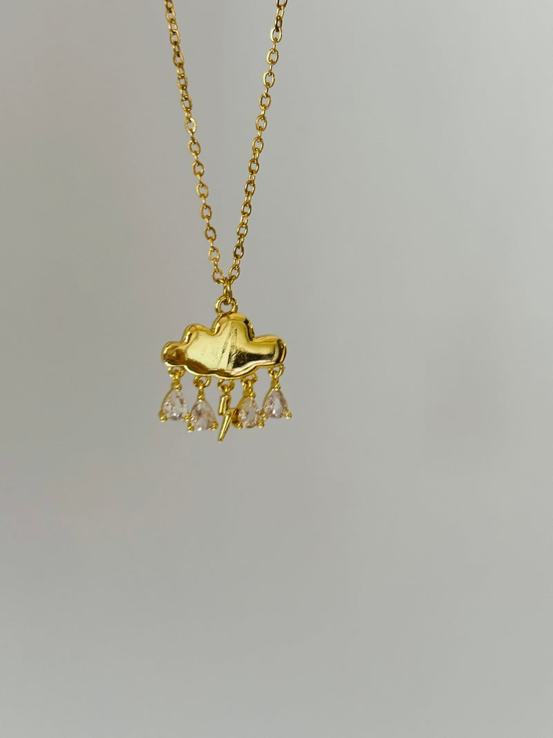 Rain Cloud Charm Necklace