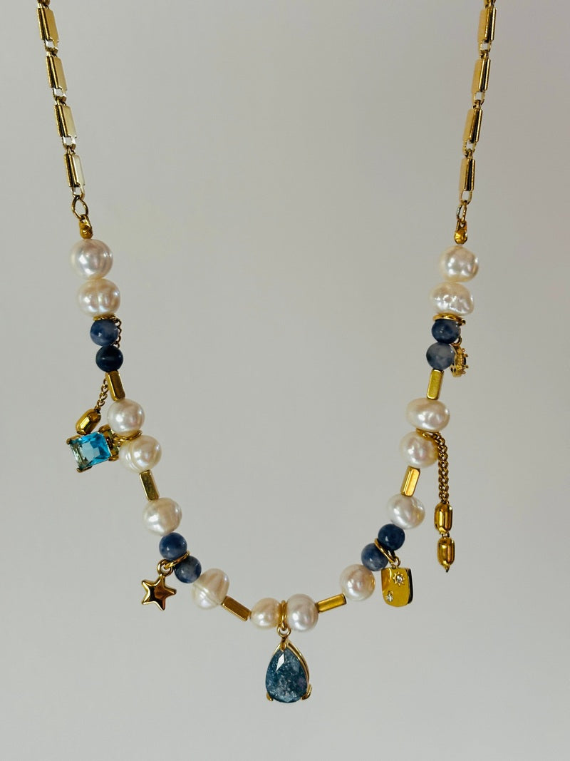 Sapphire Beaded Necklace