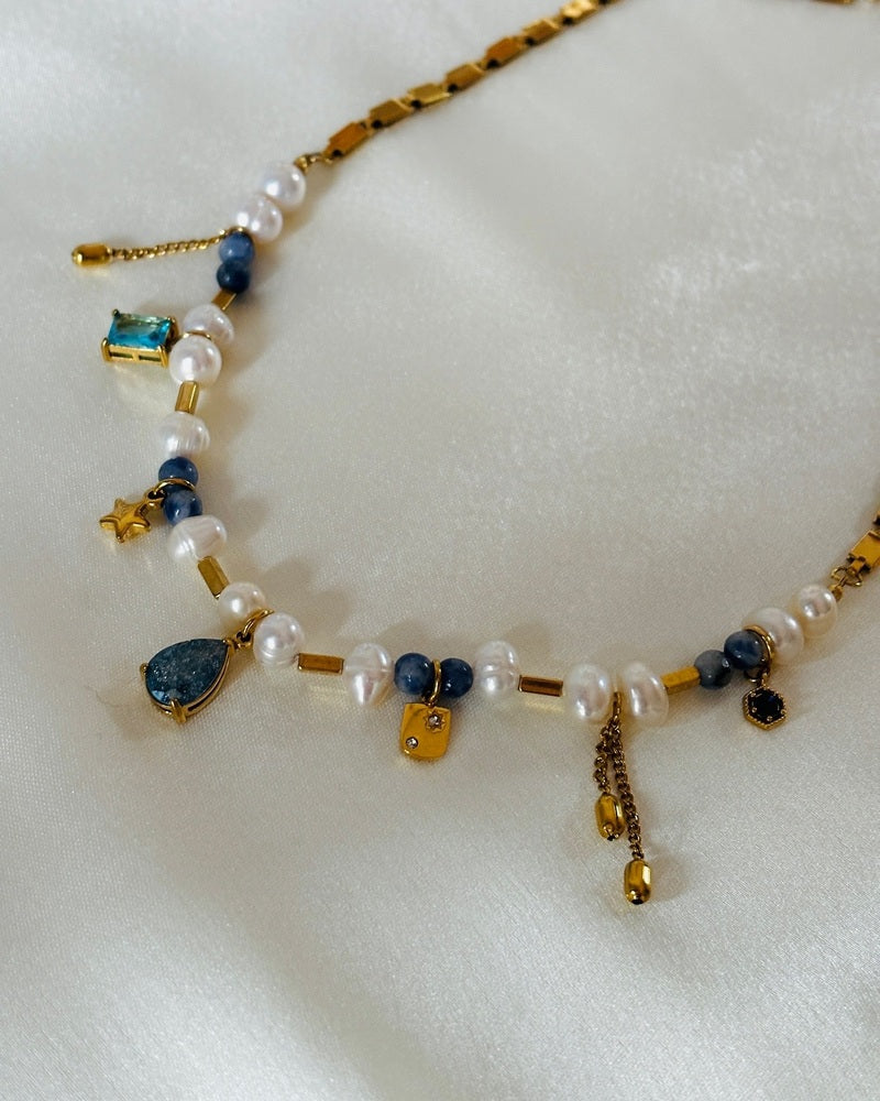 Sapphire Beaded Necklace